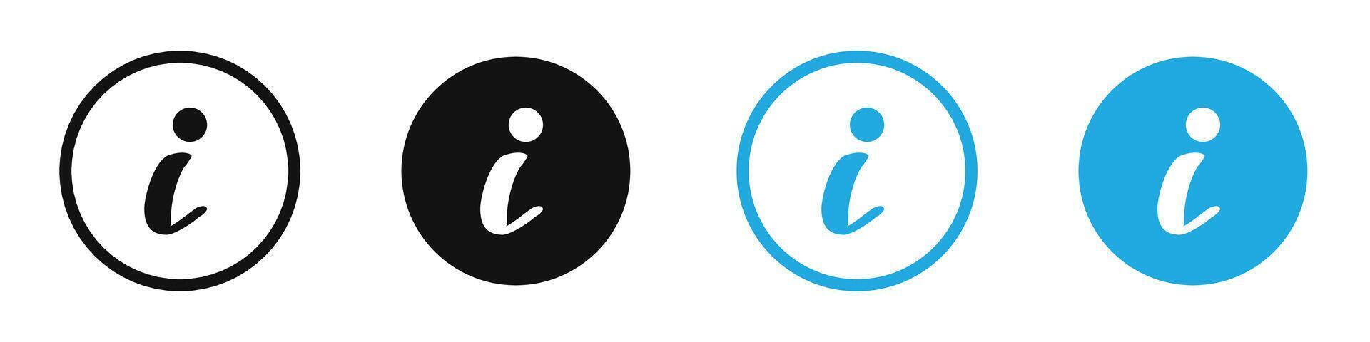 Information icon mark in filled style vector