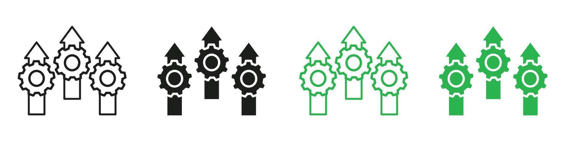 Improvement icon mark in filled style vector