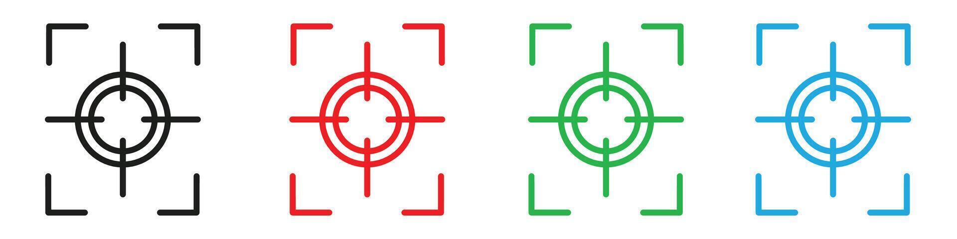 Focusing icon mark in filled style vector