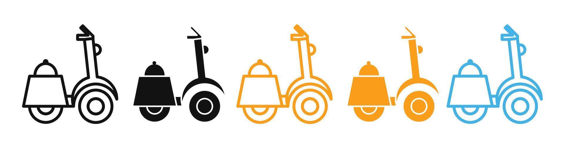Food home delivery icon mark in filled style vector