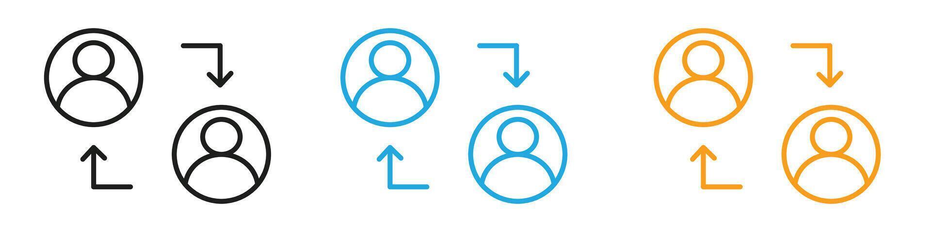 Interaction icon mark in filled style vector
