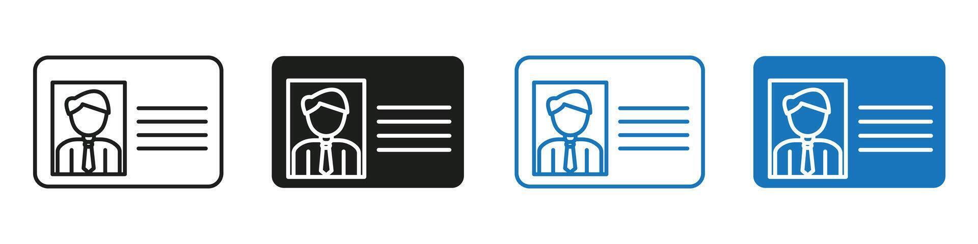 Id card icon vector