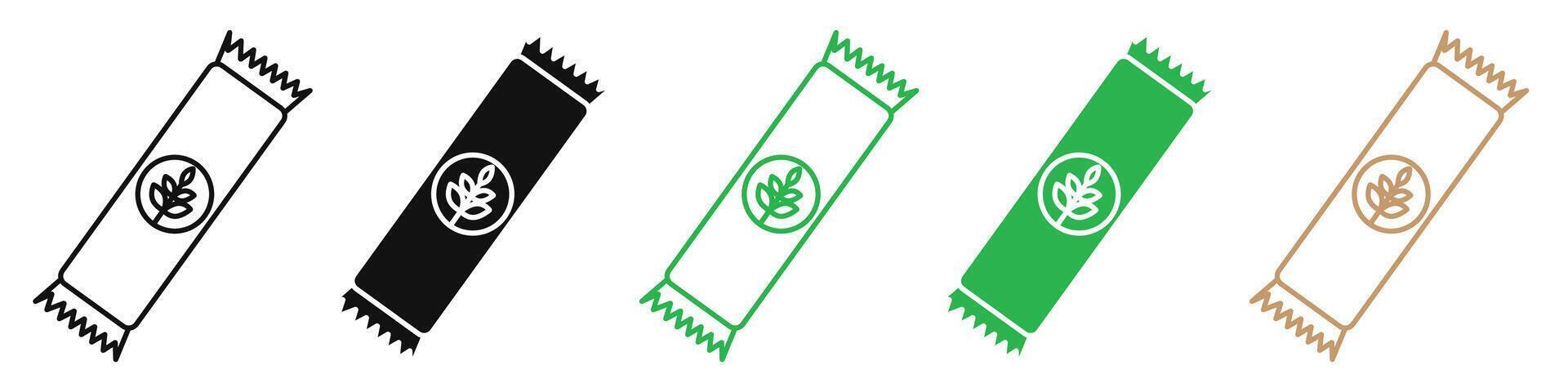 Granola bar icon mark in filled style vector
