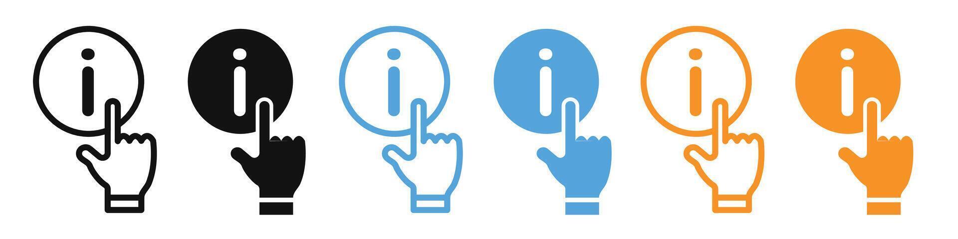 Help and Guidance Hand Icon for Easy Information Access vector