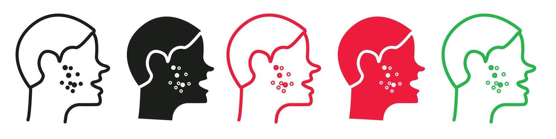 Skin Health Icon for Men's Acne and Pimple Treatment vector