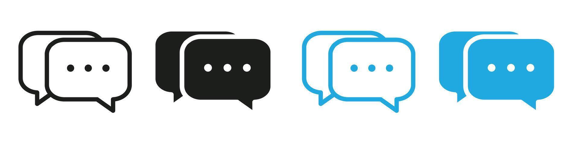 Live chat icon mark in filled style vector