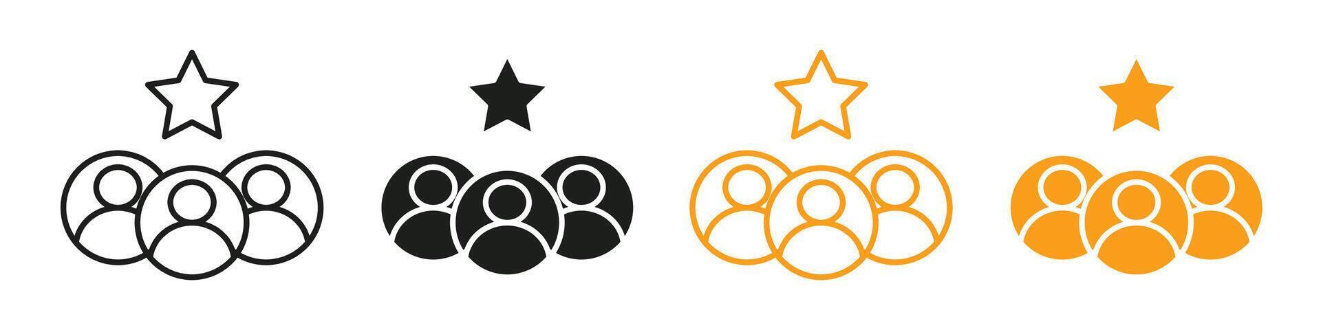 Leader icon mark in filled style vector