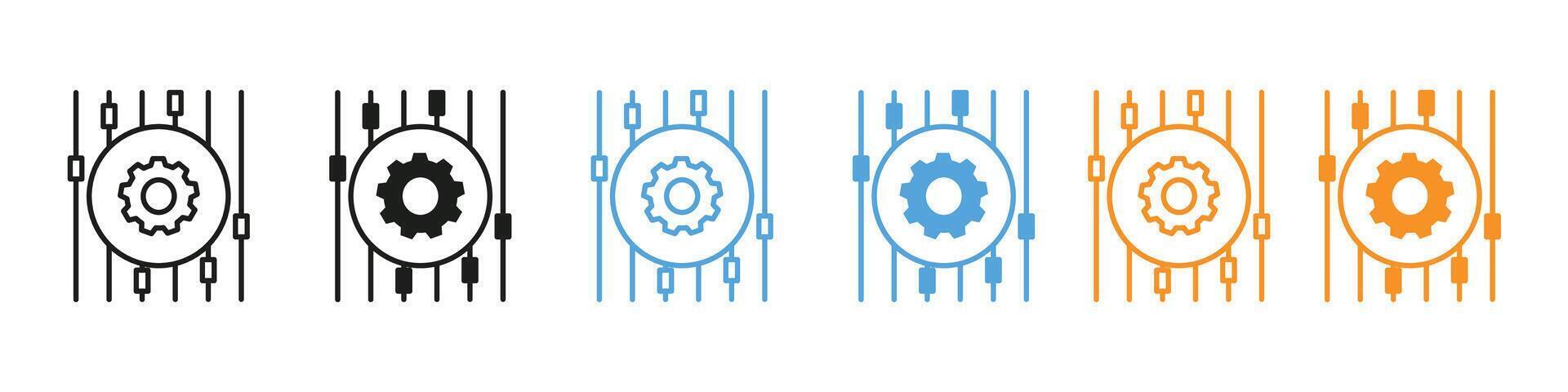Mass customization icon mark in filled style vector
