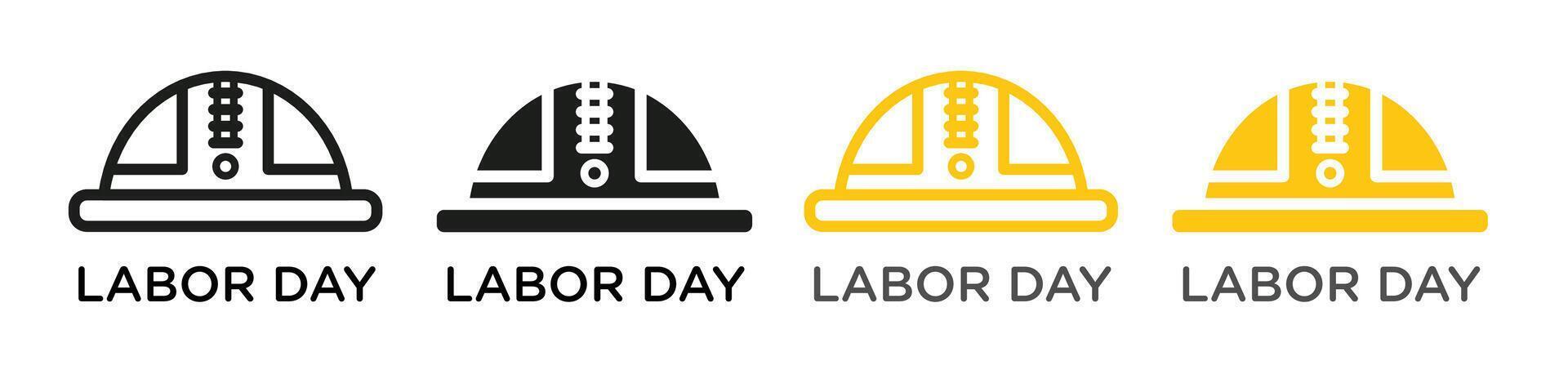 Labor Day Icon with Celebratory Work Symbols in the USA vector