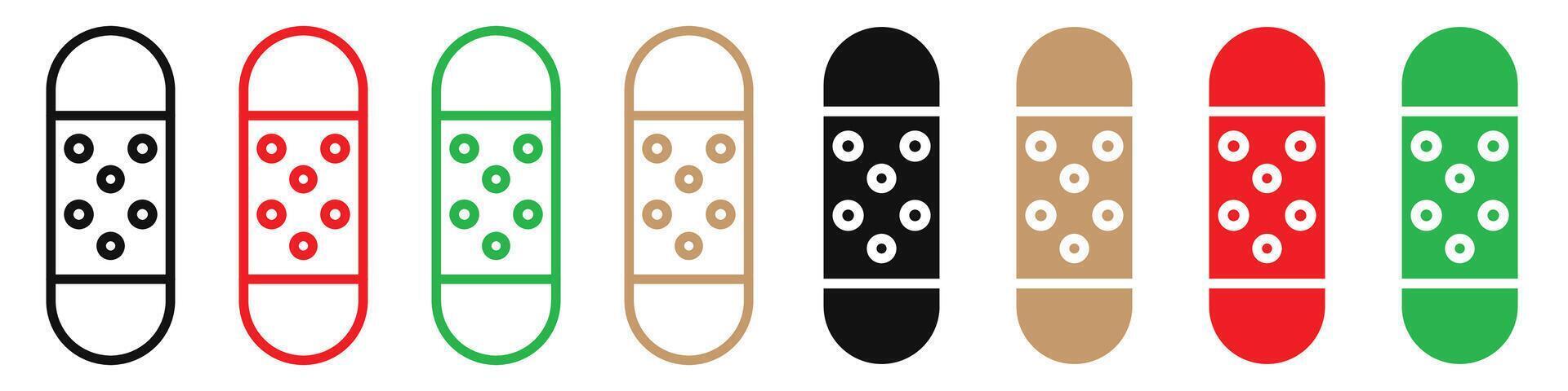 Medical patch icon mark in filled style vector