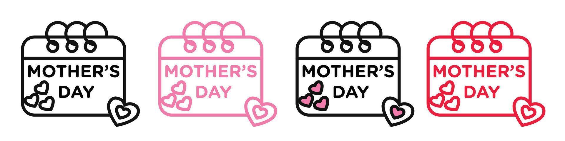 Mothers Day Event Planning Icon Honoring Maternal Celebrations vector