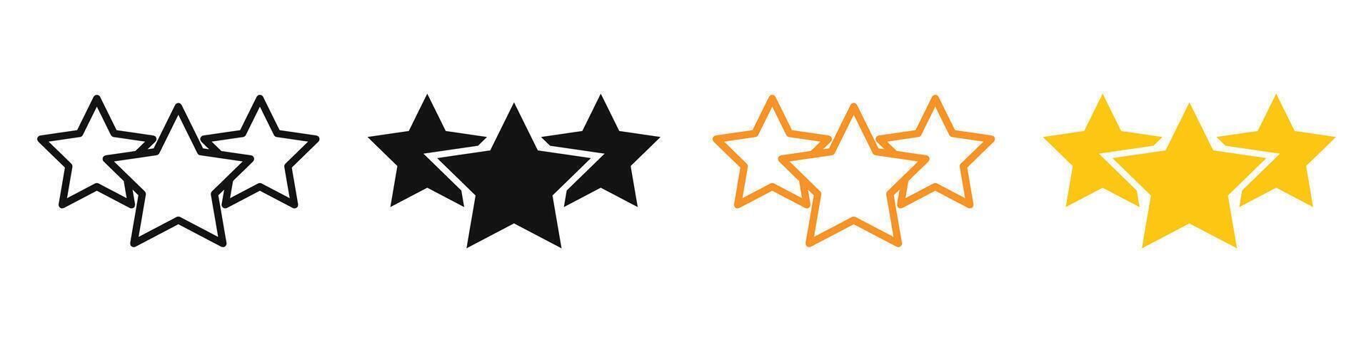 Premium Quality Star Badge Icons with Ribbons for Product Ratings and Reviews vector