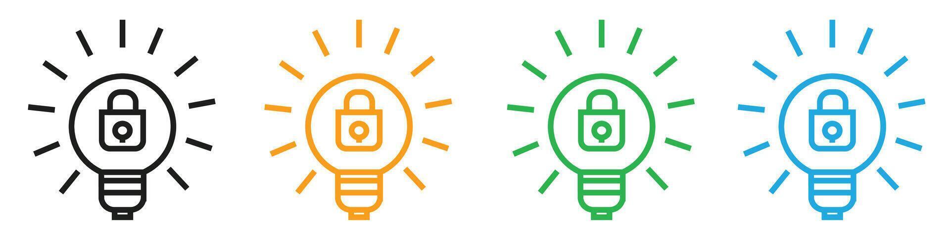 Patent and intellectual property icon mark in filled style vector