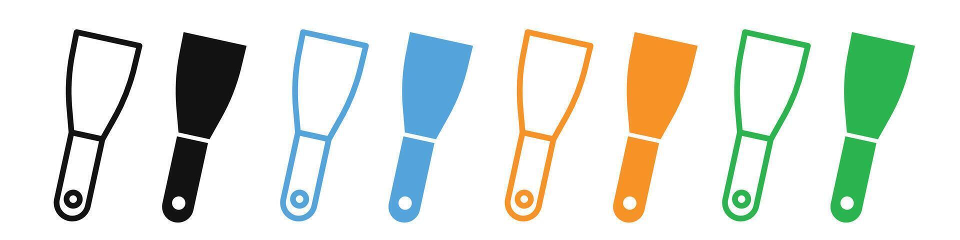 Wall Smoothing Putty Knife Icon for Construction and Renovation Work vector