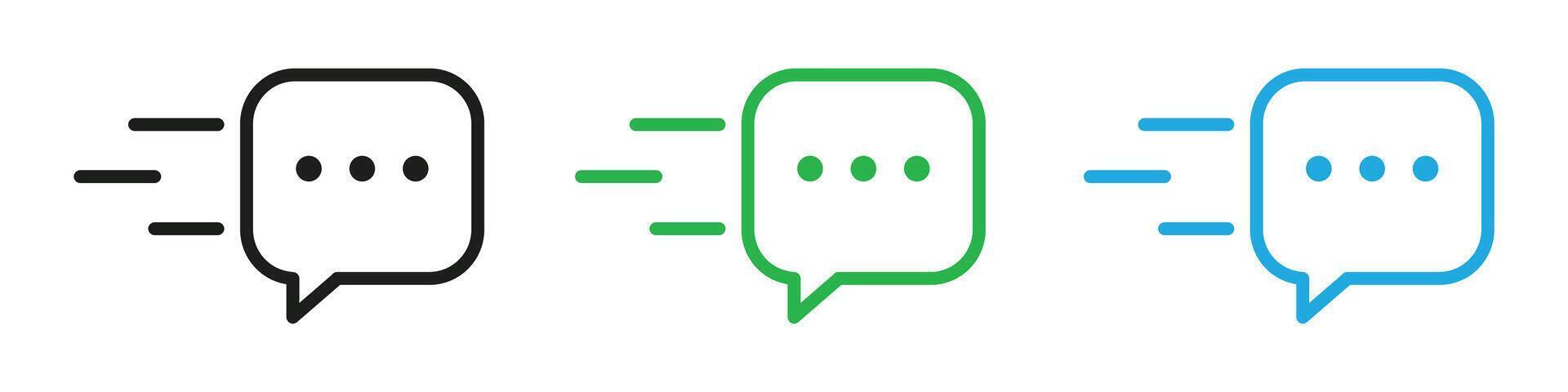 Quick Message icon mark in filled style vector
