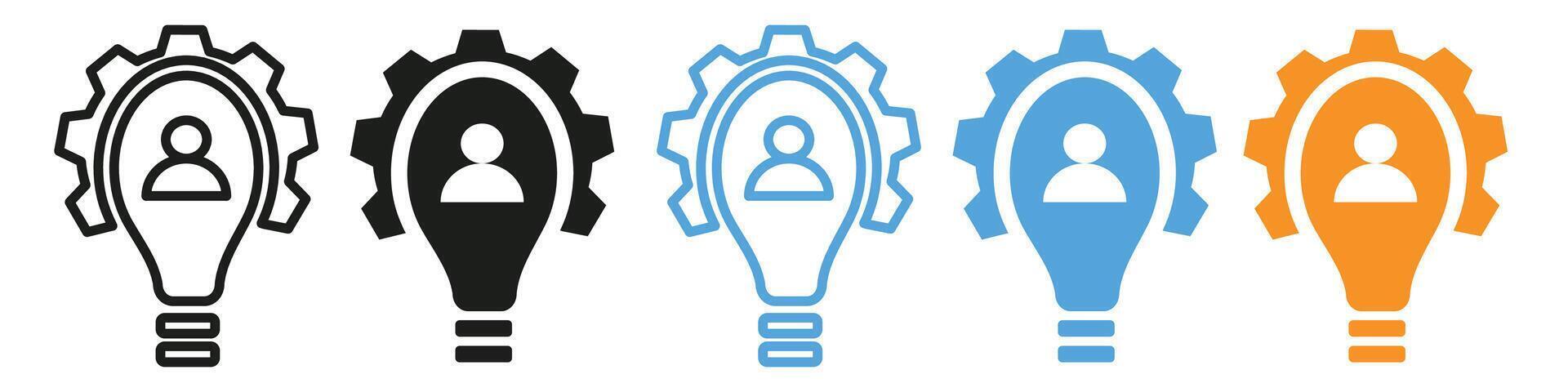 Skills icon mark in filled style vector