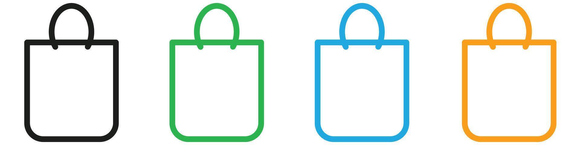 Shopping bag icon illustrating retail purchases and consumer goods, suitable for e-commerce sites, shopping apps, and retail stores vector