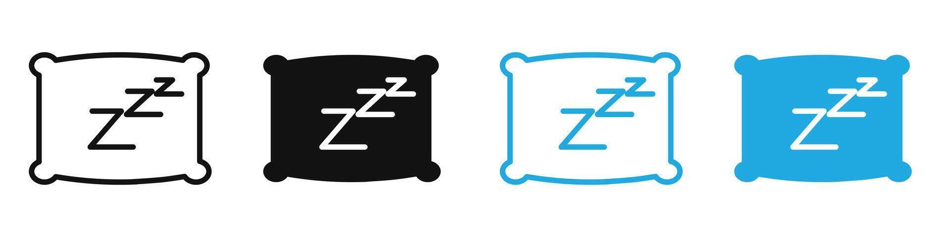 Pillow icon mark in filled style vector