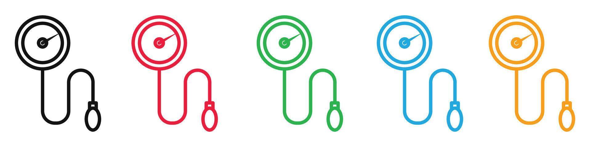 Tonometer icon illustrating medical equipment for blood pressure measurement, essential for healthcare monitoring vector