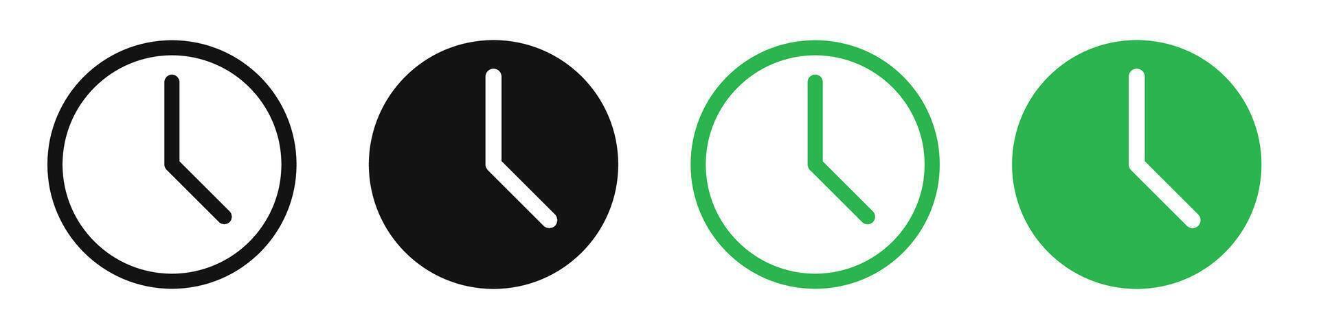 Time icon mark in filled style vector