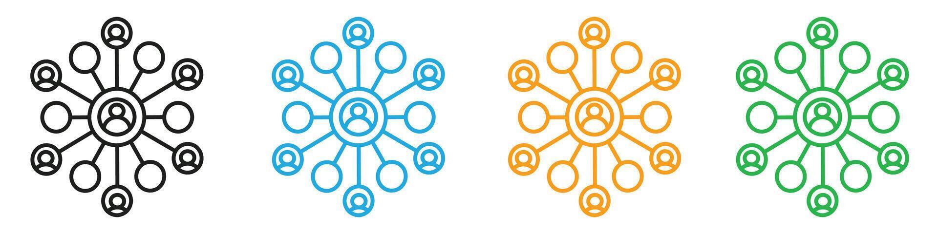 Stakeholders icon showing business collaboration and partnerships, perfect for corporate strategy and project management vector
