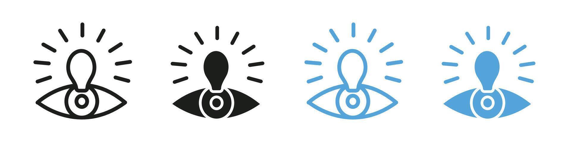 Vision icon mark in filled style vector