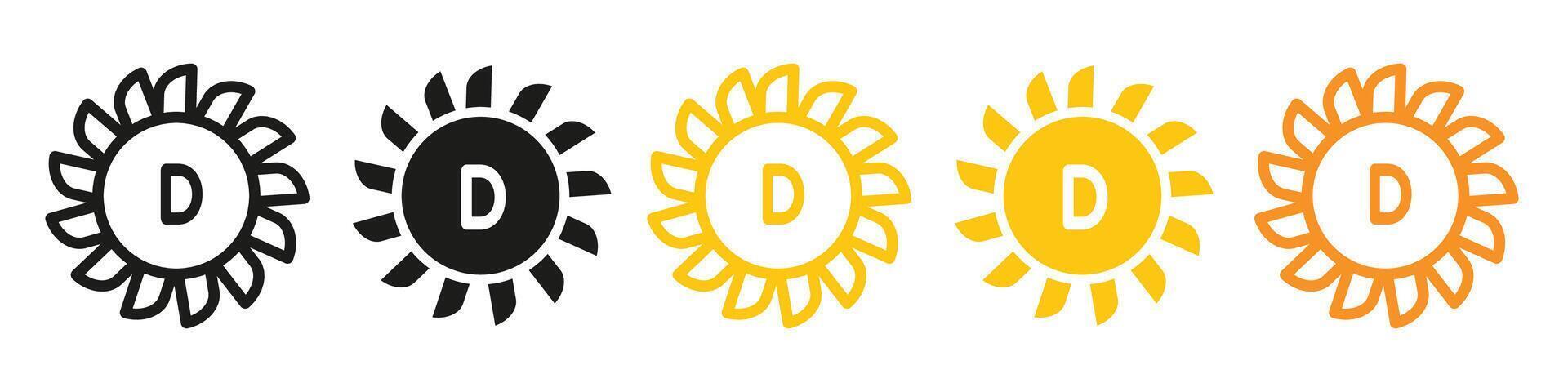 Sunlight Vitamin D Enrichment Icon for Health and Nutrient Absorption vector