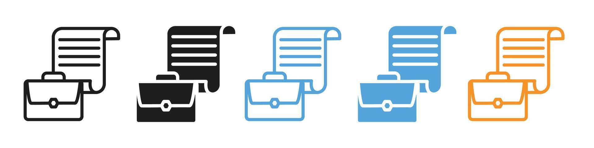 Work history icon mark in filled style vector