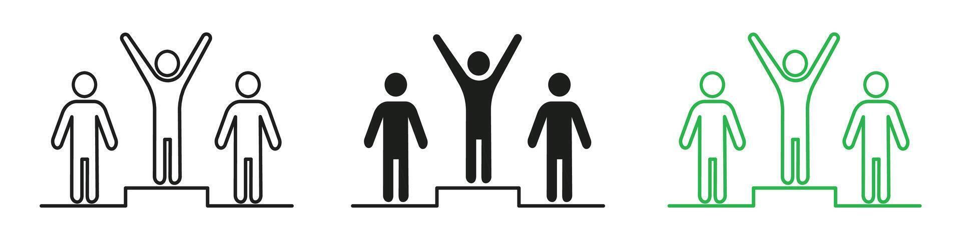 Winner icon showing a trophy and victory, perfect for competitions, awards, and recognition events vector