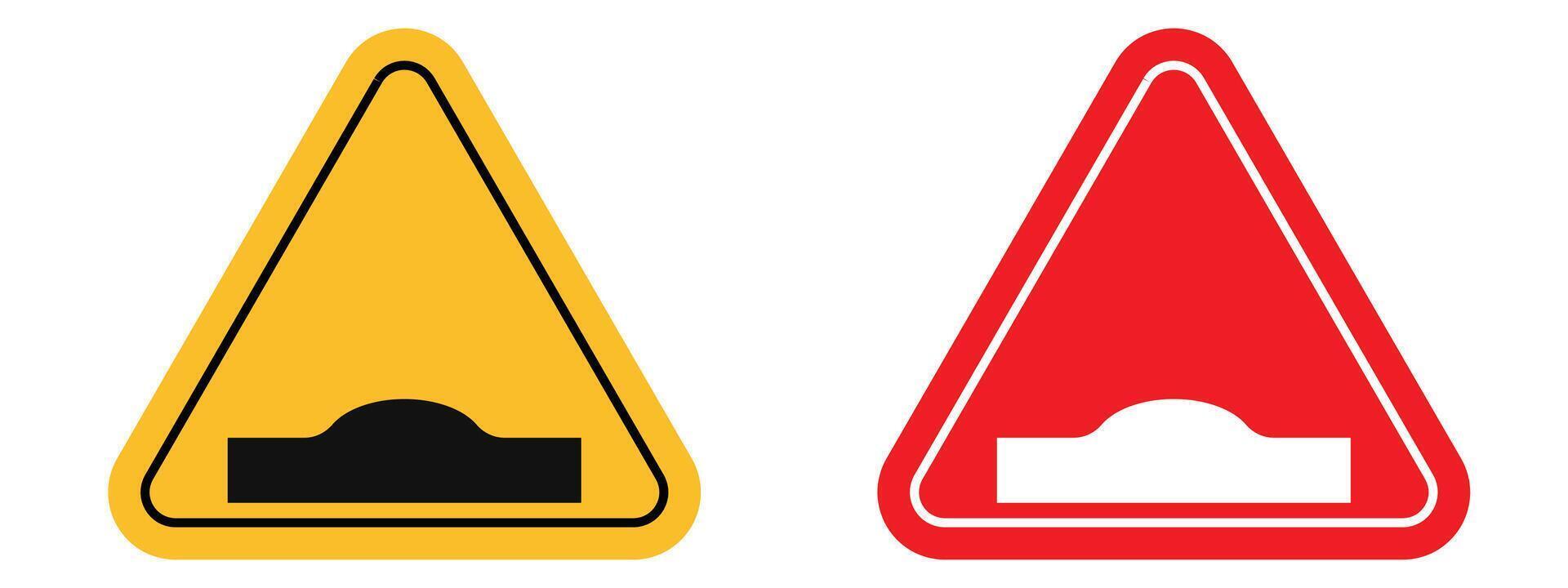 Speed Bump Alert Sign Enhance Road Safety with Speed Ramp Warnings vector