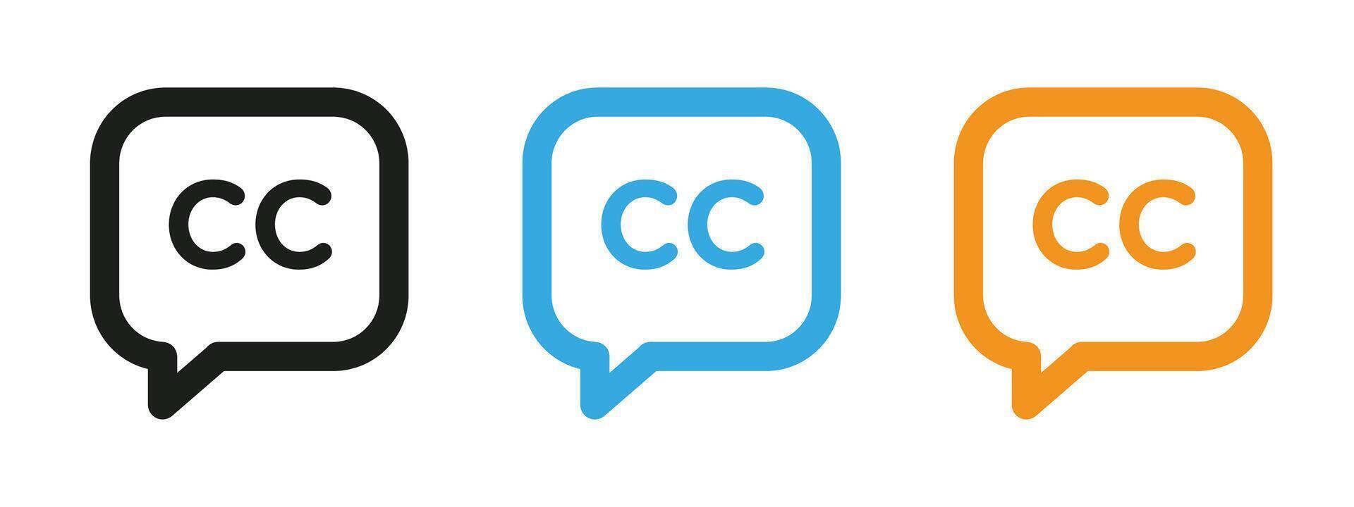 Closed Caption Graphic Emphasizing Accessible Media and Subtitles vector