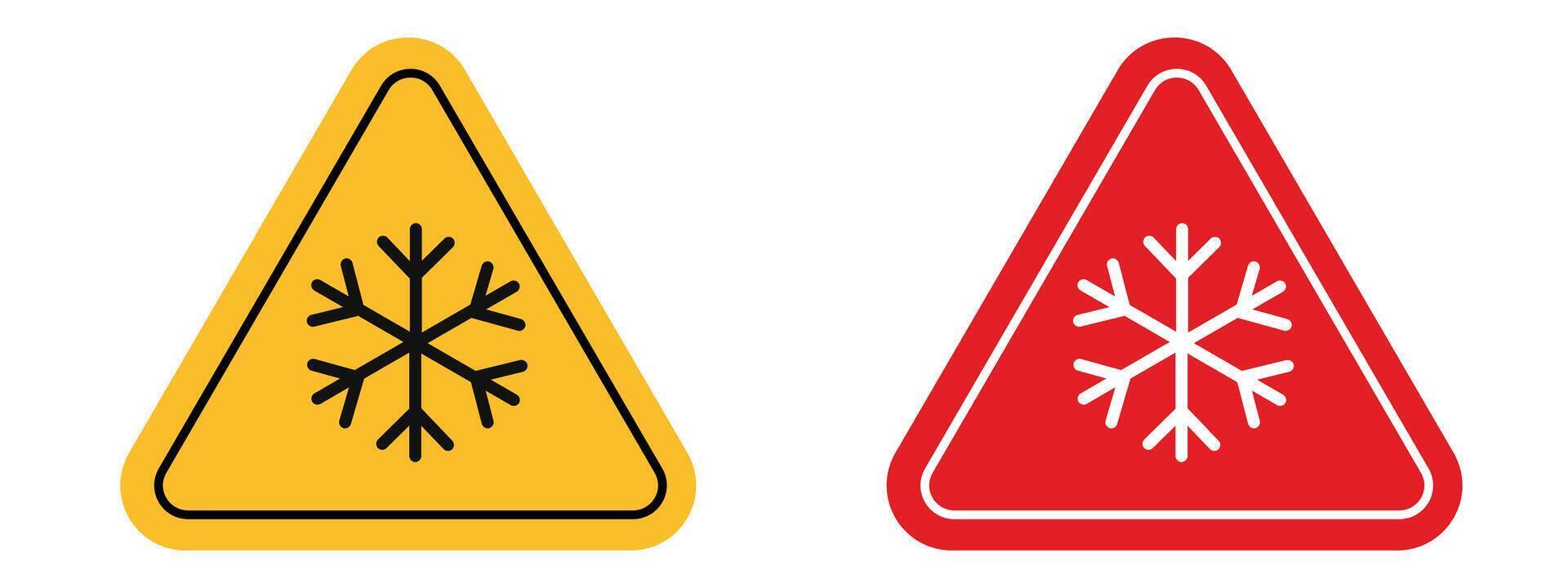 Low temperature alert highlighting potential risk of cold-related illnesses vector
