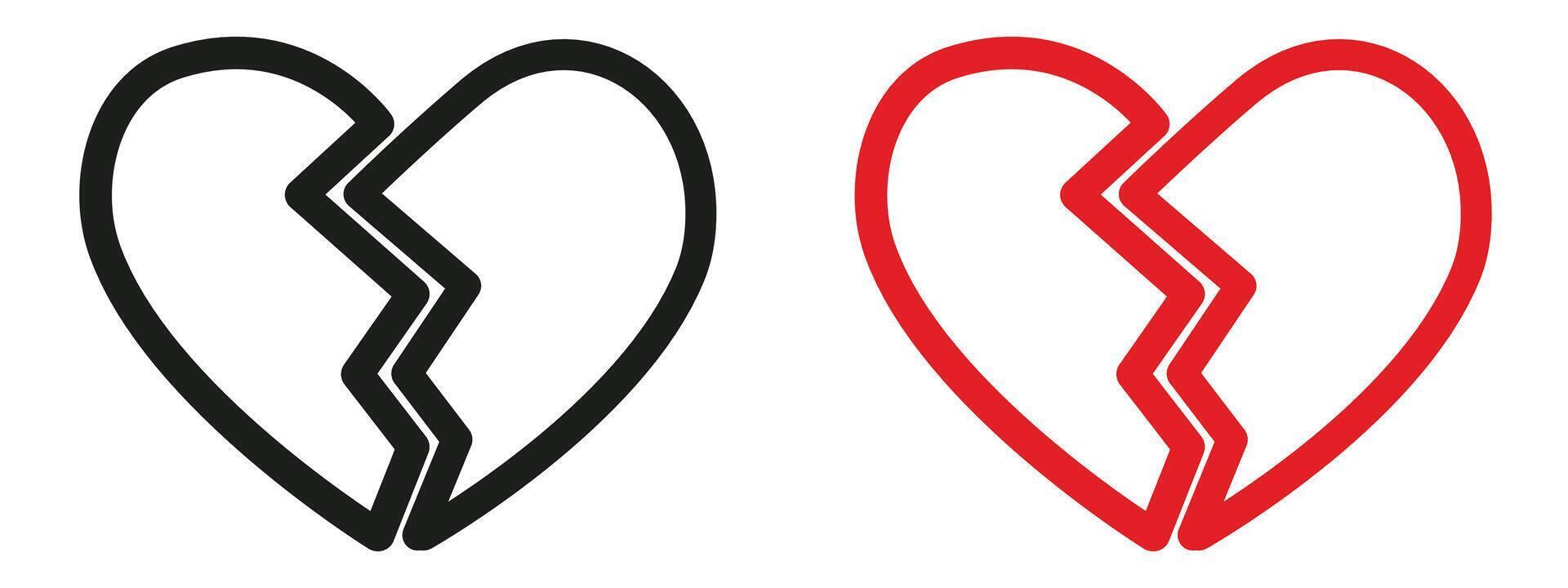 Heartbreak Icon Perfect for Relationship and Emotional Themes vector