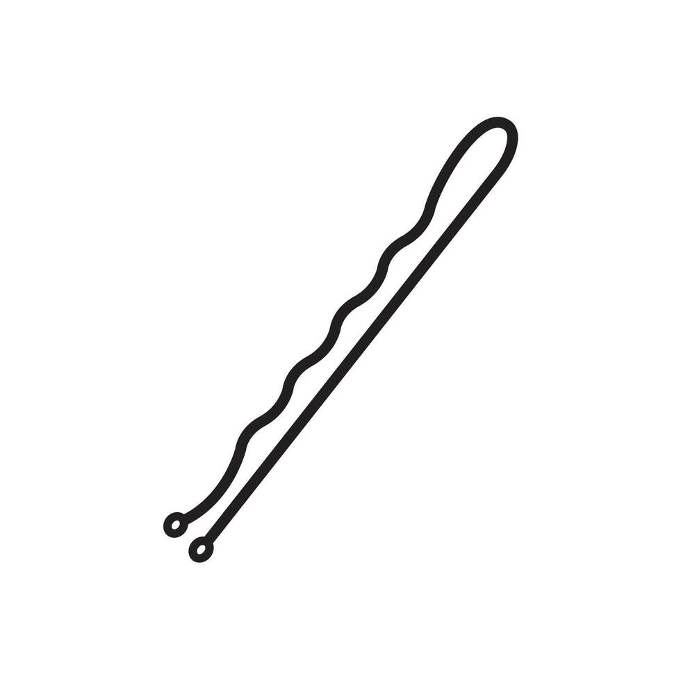 Hair Bobby Pin Icon Ideal for Hair Accessories and Styling vector