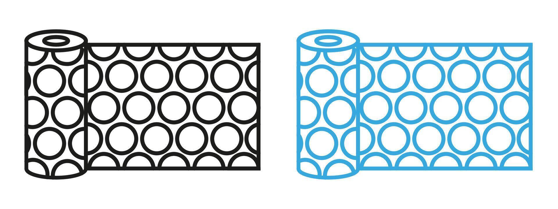 Protective Bubble Wrap Icon Perfect for Packaging and Shipping Materials vector