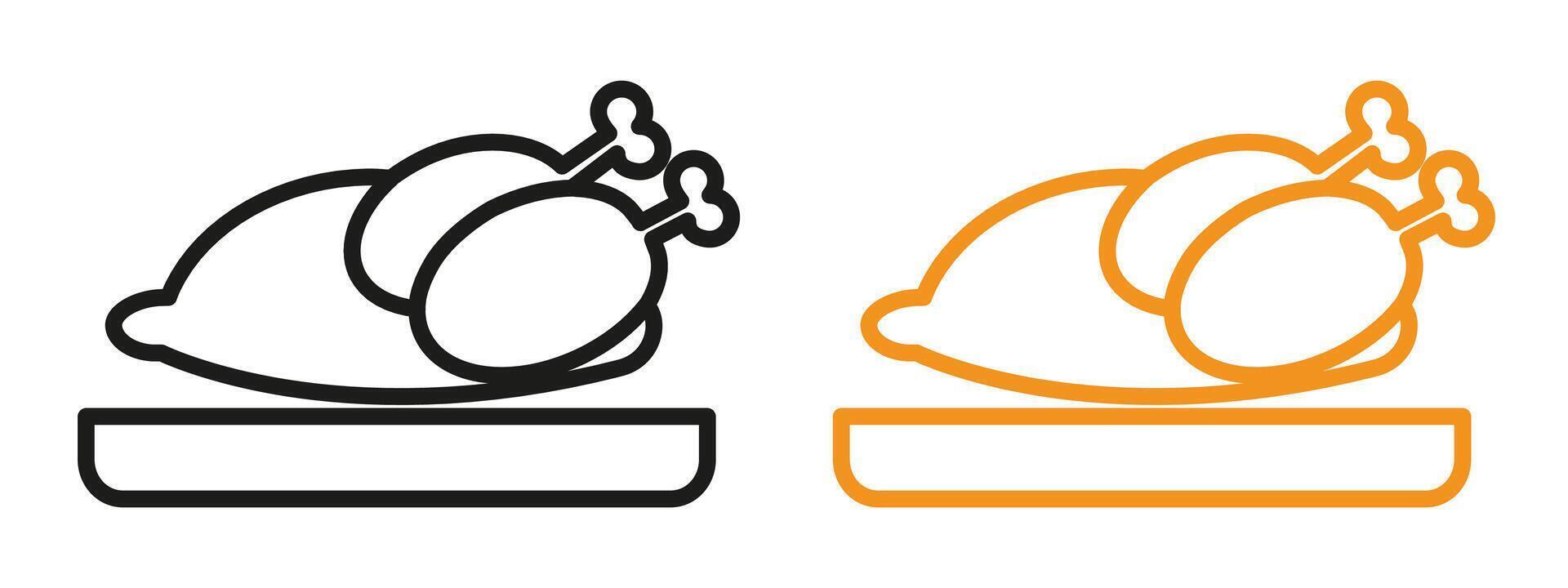 Thanksgiving Feast Turkey Icon Perfect for Holiday Meal Invitations vector