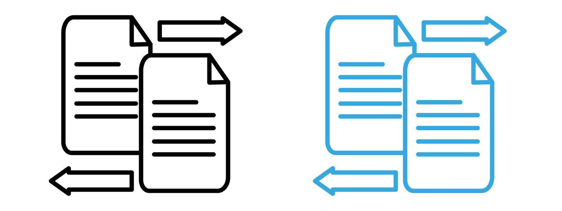Data transfer icon mark in filled style vector