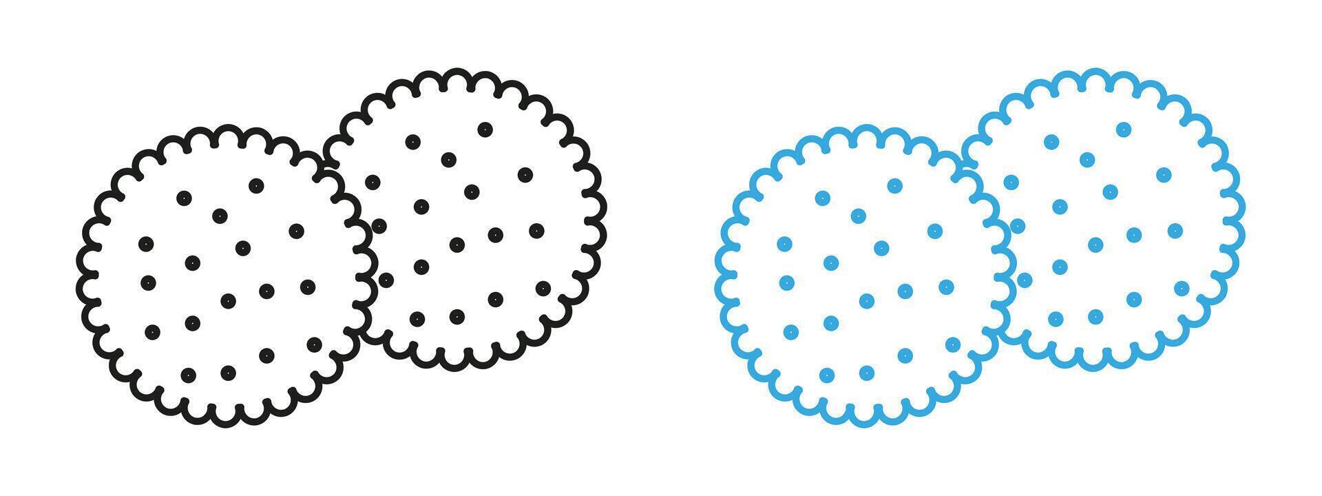 Crispy Crackers Icon for Snack Foods, Party Platters, and Appetizers vector