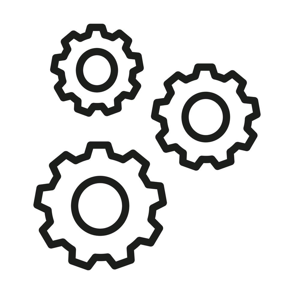 Engineering Gear Icon Perfect for Mechanical and Industrial Illustrations vector