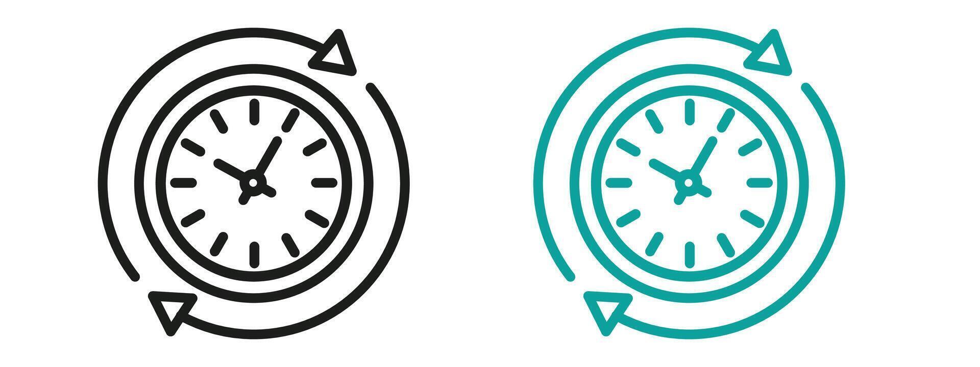 Course of time icon mark in filled style vector