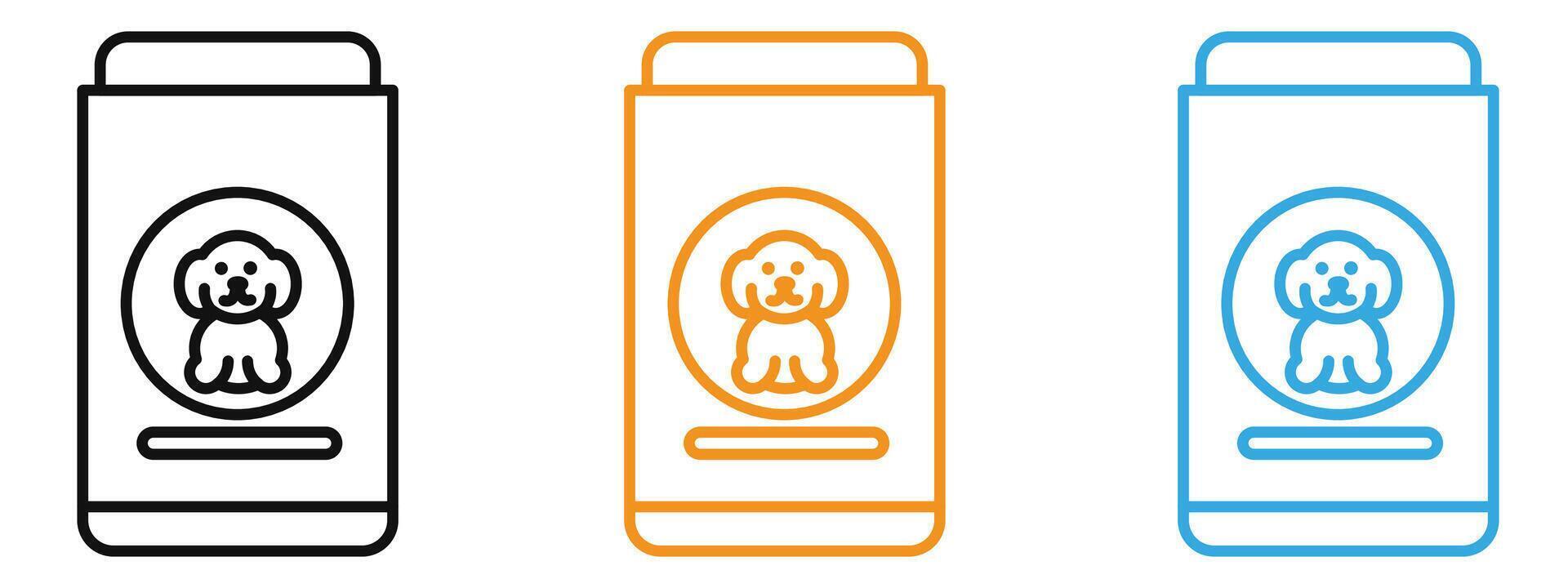 Dog Food Symbol Highlighting Balanced and Nutritious Pet Diets vector