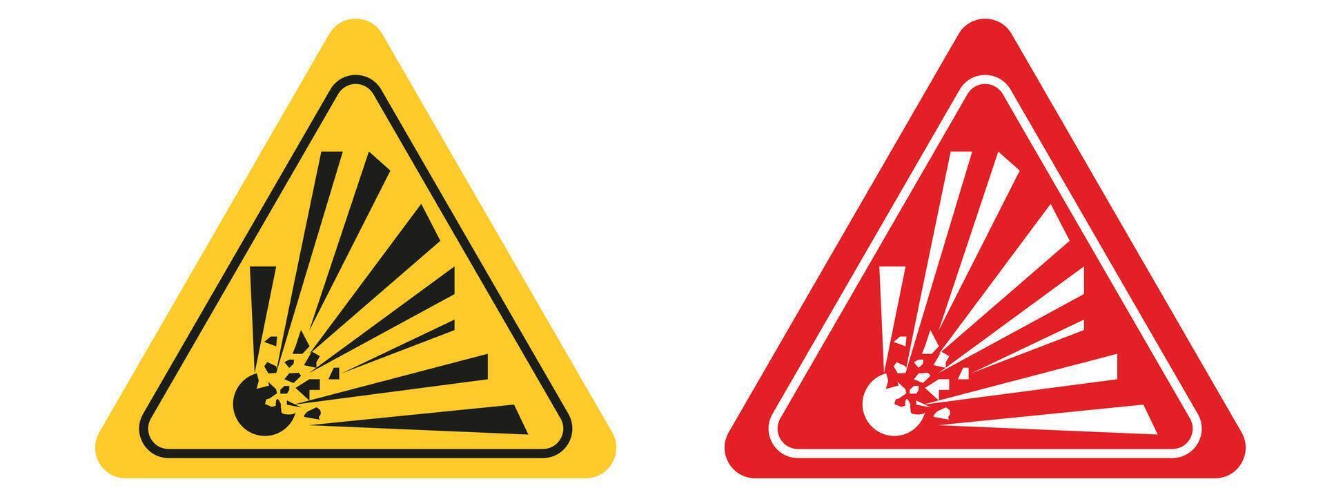 Explosive Material Risk Sign Promote Safety in Hazardous Areas vector