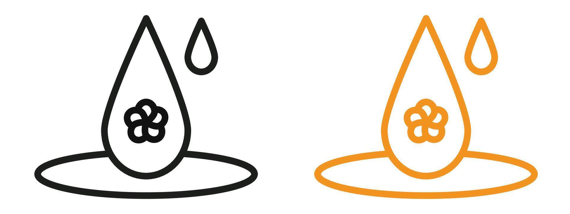 Essentials oil drop icon mark in filled style vector