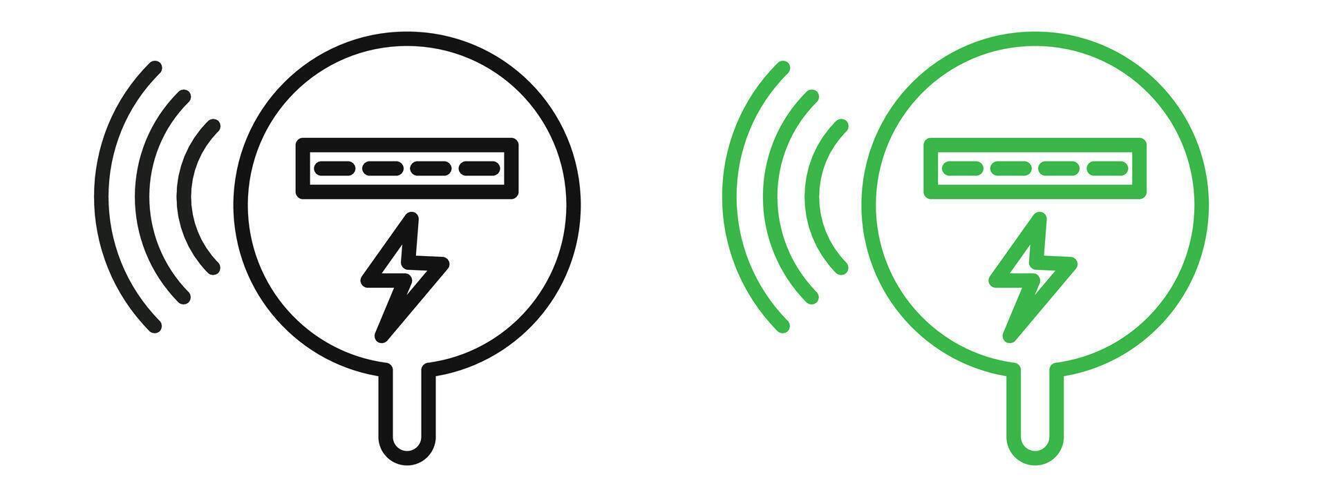 Electric Meter Icon Ideal for Utility and Electrical Designs vector
