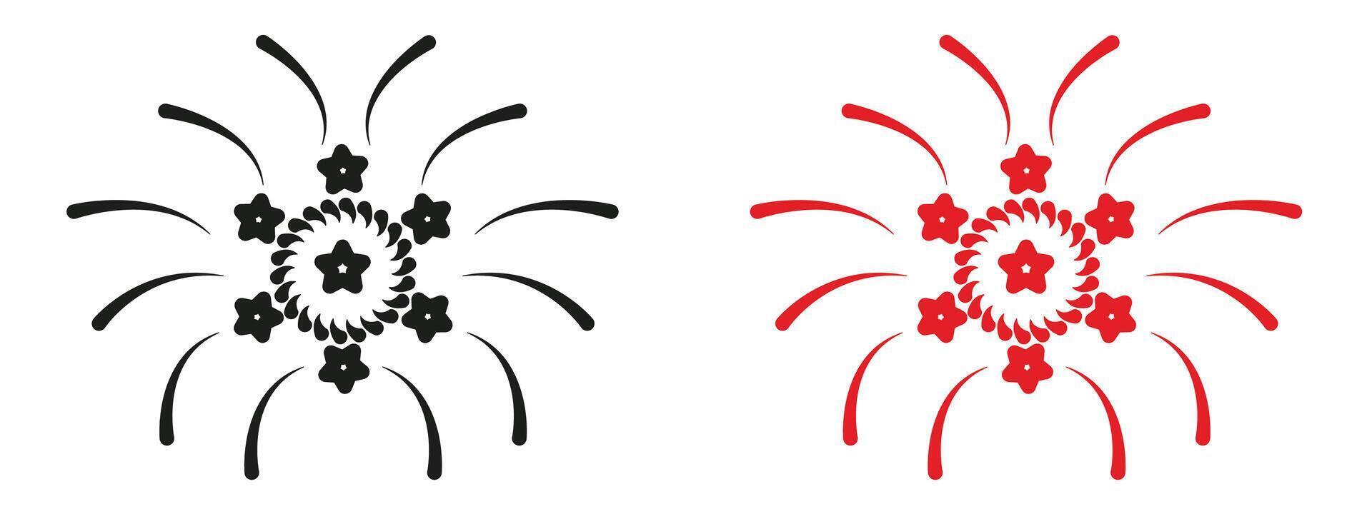 Fireworks Icon for Festive Displays, Celebration Events, and Special Occasions vector