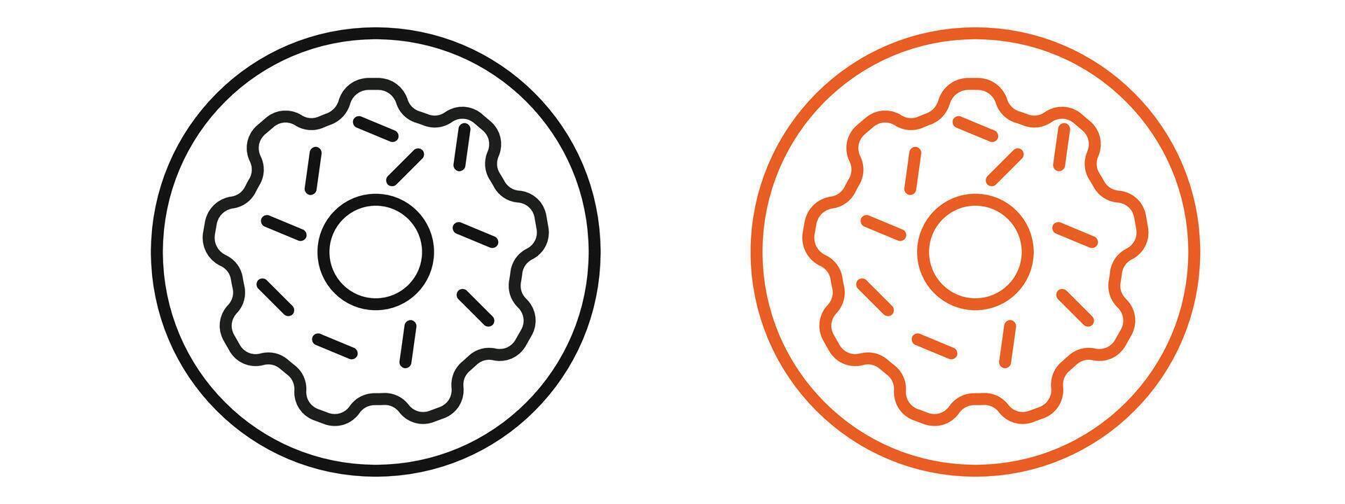 Delicious Doughnut Icon for Pastries, Breakfast Items, and Confectionery Designs vector