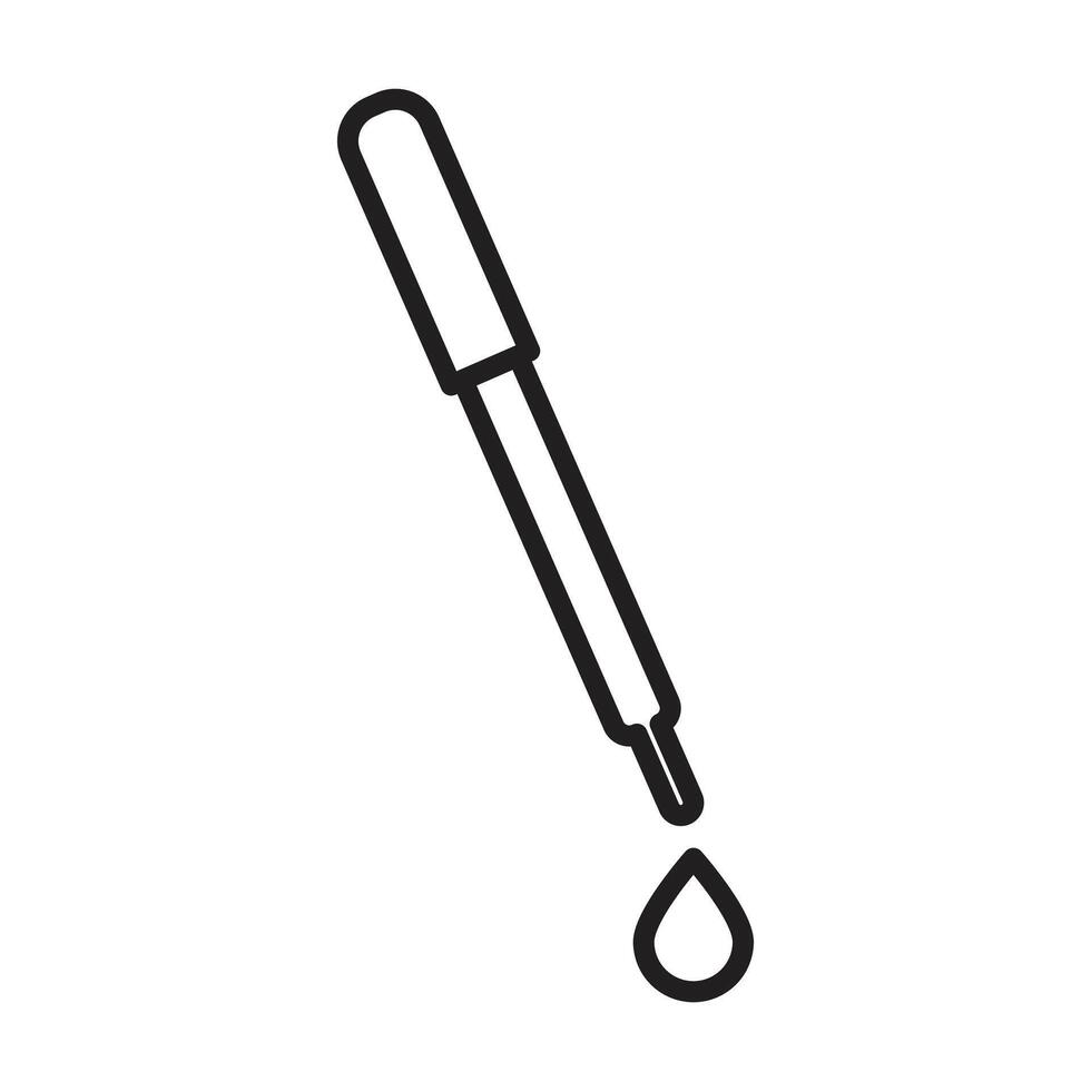 Scientific Dropper Pipette Icon Ideal for Laboratory and Medical Use vector