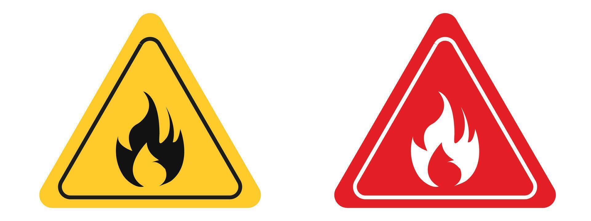 Fire Hazard Safety Sign Ensure Protection with Fire Warnings vector