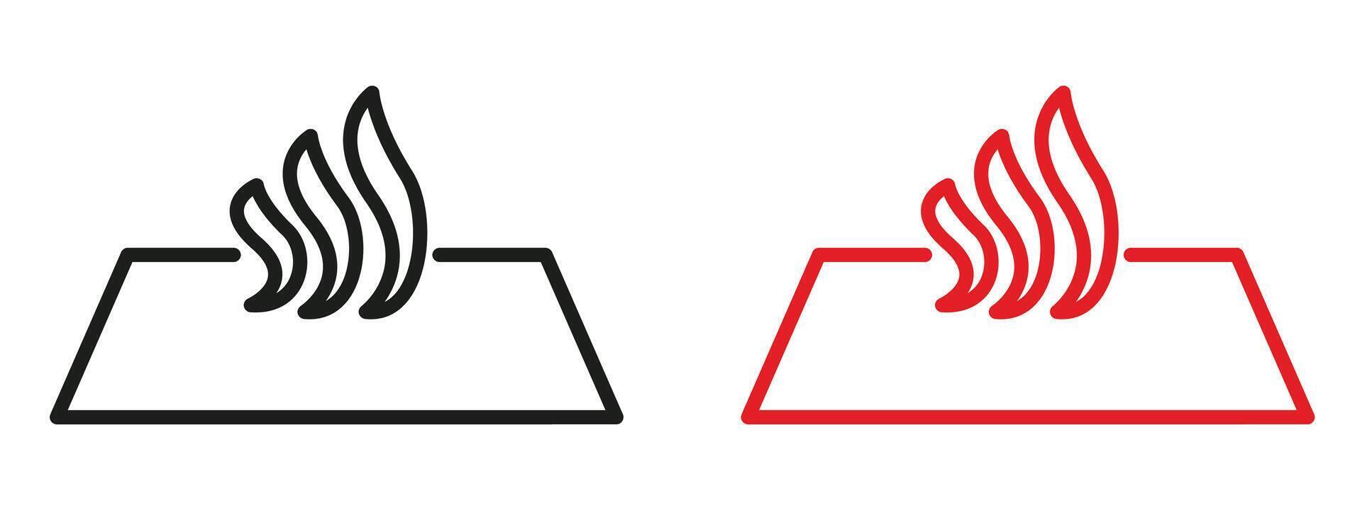 Heat icon mark in filled style vector