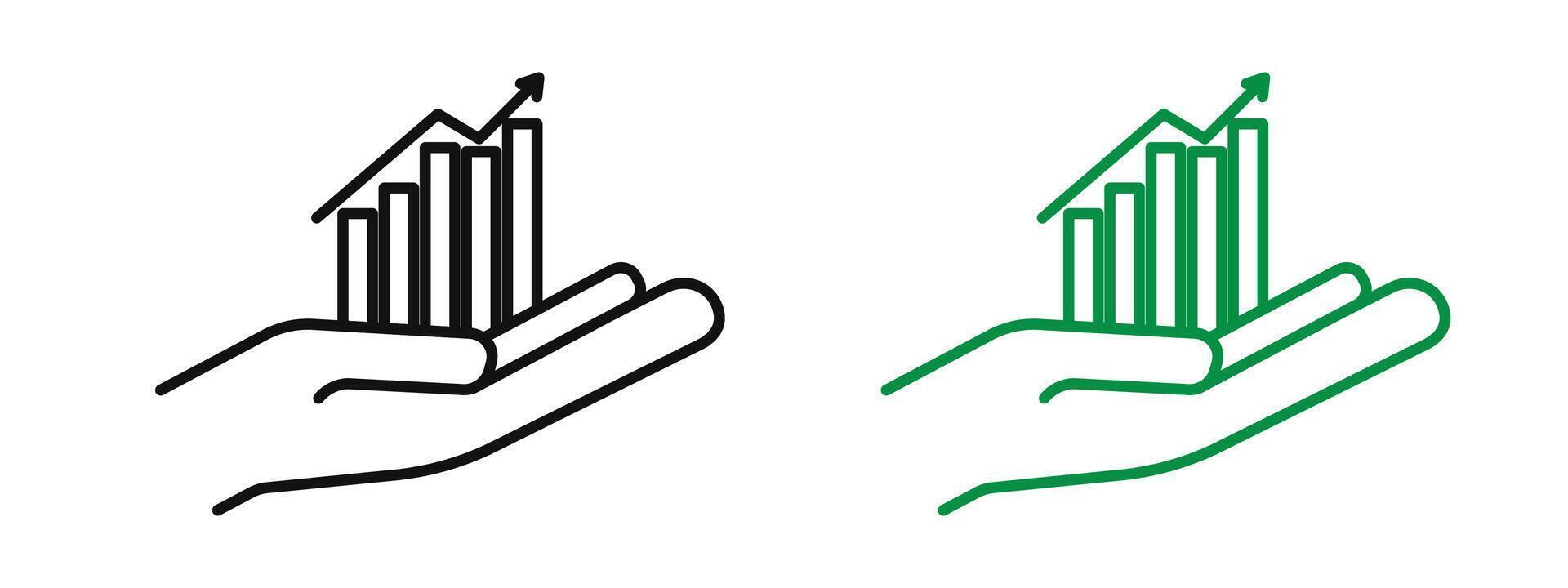 Profit Growth Icon Showing Financial Success, Market Expansion, and Business Achievements vector